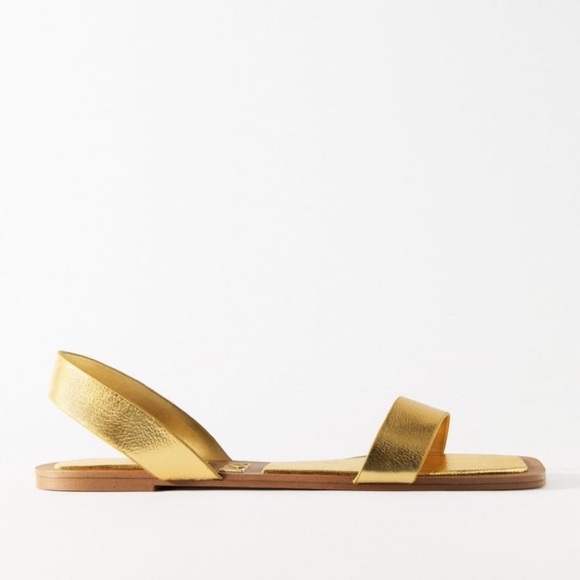 Zara Gold Sandals - Picture 3 of 7